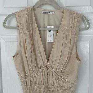 Abercrombie & Fitch Beige Sleeveless Top